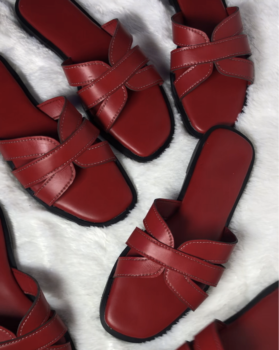 Casual female leather slide thumbnail 2