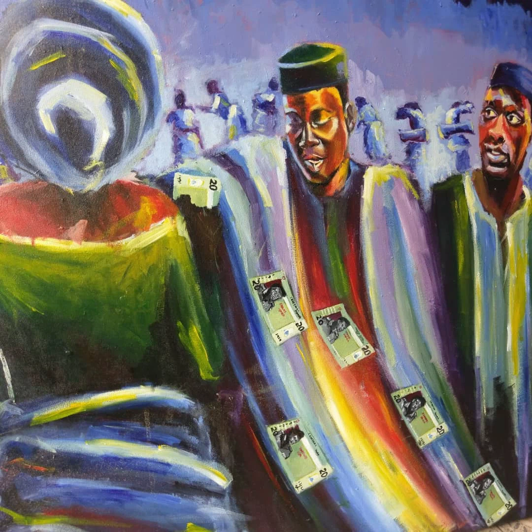 Personalized African Expressionist Painting – Original Storytelling Canvas Artwork thumbnail 3