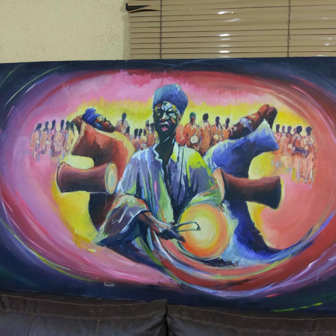 Personalized African Expressionist Painting – Original Storytelling Canvas Artwork thumbnail 4