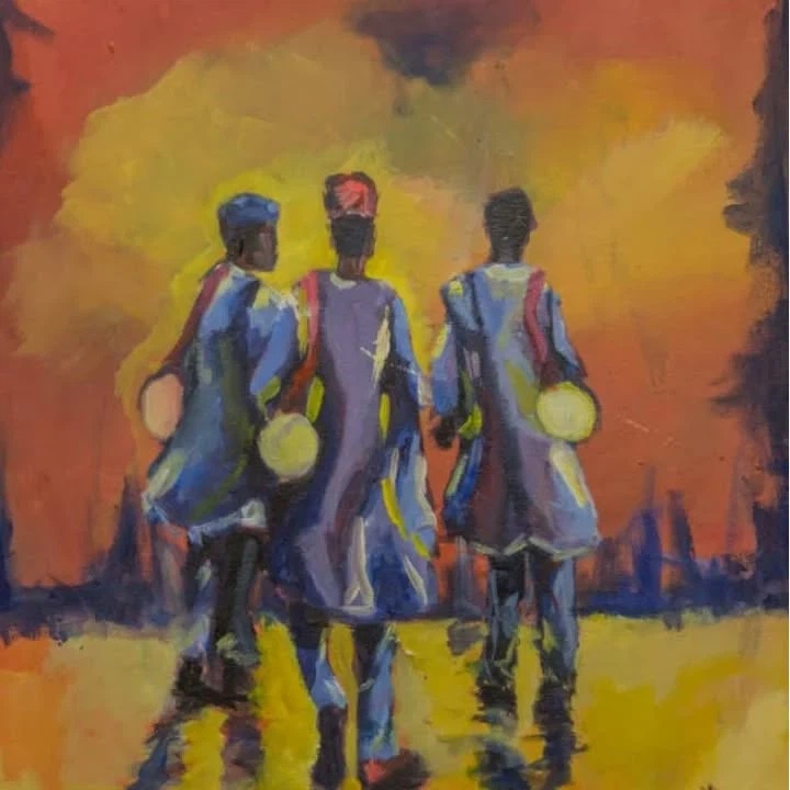 Personalized African Expressionist Painting – Original Storytelling Canvas Artwork thumbnail 2